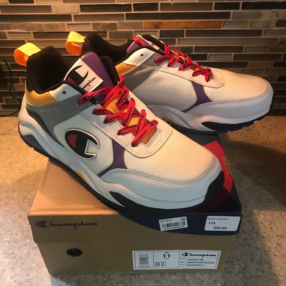 Champion Sneakers 93 18 block size 11 in box